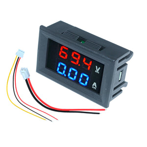 DC 100V 10A 50A 100A LED Voltmeter Ammeter for Car Motorcycle Dual Display Panel Amp Volt monitor Voltage Current Meter Detector