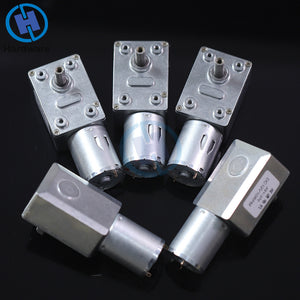 DC 12V  2-100RPM Gear Reduction Motor Worm Reversible High Torque Turbo Geared Motor Mini Electric Gearbox Reducer