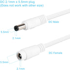 DC 12V Extension Cable White Black 2.1mm*5.5mm 50cm 1m 2m 3m 5m 10m Power Extend Cord Wire For CCTV Router Camera LED Strip