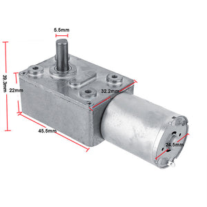 DC 12V Gear Reduction Motor Worm Reversible High Torque Turbo Geared Motor 2-100RPM Mayitr Mini Electric Gearbox Reducer