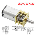 DC 3V/6V/12V N20 Mini Micro Metal Gear Motor with Gearwheel DC Motors 15/30/50/60/100/200/300/500/1000RPM
