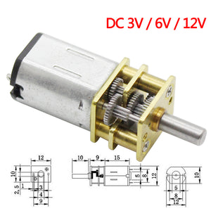 DC 3V/6V/12V N20 Mini Micro Metal Gear Motor with Gearwheel DC Motors 15/30/50/60/100/200/300/500/1000RPM