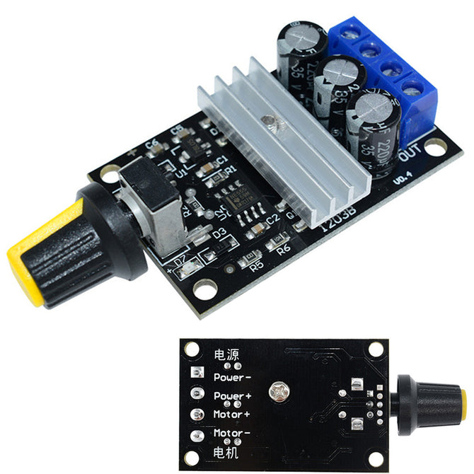 DC 6V 12V 24V 28V 3A PWM Motor Speed Controller Board 80W Regulator Adjustable Variable Speed Control With Potentiometer Switch