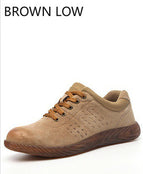 DEWBEST Genuine Leather Safety Work Boots Crazy Fashion Leather Martin Boots Men Fashion Desert Boots Popular High Top Leather