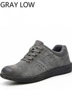 DEWBEST Genuine Leather Safety Work Boots Crazy Fashion Leather Martin Boots Men Fashion Desert Boots Popular High Top Leather