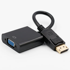 DP to VGA Adapter DisplayPort to VGA Converter DP Cables Adapter Male to Female 1080P for HDTV Monitor MacBook Projector PC