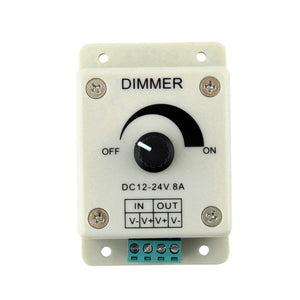 Dc 12-24V 8A Led Dimmer Enkele Kleur Licht Lamp Strip Driver Helderheid Instelbaar Controller Knop Schakelaar dimmer 1Pc wholesale bulk price