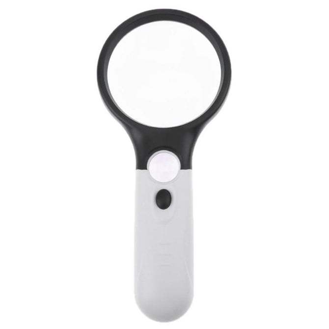 Double Lens Lighted Magnifying Glass Handheld Mini Pocket Microscope Reading Jewelry Loupe Magnifiers With 3LED Portable Tool