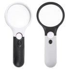 Double Lens Lighted Magnifying Glass Handheld Mini Pocket Microscope Reading Jewelry Loupe Magnifiers With 3LED Portable Tool