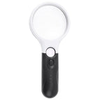 Double Lens Lighted Magnifying Glass Handheld Mini Pocket Microscope Reading Jewelry Loupe Magnifiers With 3LED Portable Tool