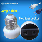 E27 Lamp Light Socket Holder Screw Bulb Convert To US EU Power Female Outlet White light sockets