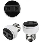 E27 Lamp Light Socket Holder Screw Bulb Convert To US EU Power Female Outlet White light sockets