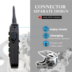 EJEAS E6 Bluetooth Motorcycle Intercom Helmet Headset VOX AUX Music GPS Communication for 6 People
