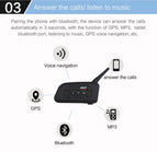 EJEAS V6 Pro Intercom Helmet Bluetooth Headset 850mAh Intercomunicador Microphone Metal Clamp MP3 GPS 1200m For 6 Riders