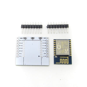 ESP8266 ESP-12 Wireless WIFI Module Compatible for Arduino With IO Adapter Plate Expansion Applies to ESP-07, ESP-08, ESP-12E