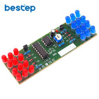 Electronic DIY Kit Red Blue Double Color Flashing Lights Strobe NE555 + CD4017 Electronic Practice Learning Kits Suite