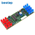 Electronic DIY Kit Red Blue Double Color Flashing Lights Strobe NE555 + CD4017 Electronic Practice Learning Kits Suite