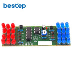 Electronic DIY Kit Red Blue Double Color Flashing Lights Strobe NE555 + CD4017 Electronic Practice Learning Kits Suite