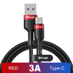 Elough USB Type C Cable 3A Fast Charging USB C Cable For Xiaomi Redmi Poco x3 Samsung S20 S21 Mobile Phone USB-C Type-C Cable 3m