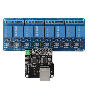 Ethernet Control Module Lan Wan Network Web Server Control Module RJ45 Port with 8-Channel Relay Control Module dual TCP Relays