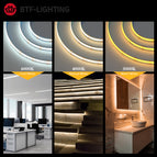 FCOB LED Strip Light 360 480 LEDs High Density Flexible FOB COB Led Lights RA90 Warm Nature Cool White Linear Dimmable DC12V 24V