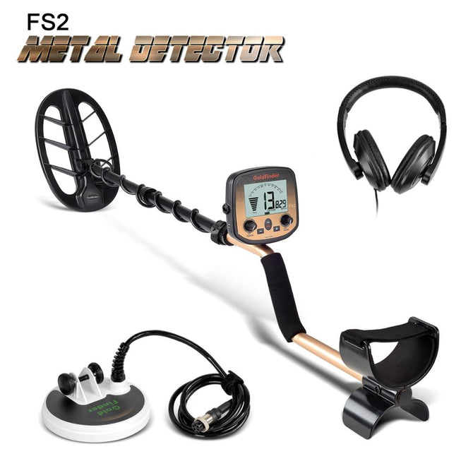 FS2 Underground Metal Detector Pro Gold Bug Detector 2 Coils Treasure Hunter Finder Pinpointer LCD Display High Sensity