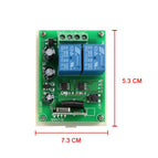 FUNSHION 433Mhz DC12V Universal Wireless Remote Switch Switch 2CH RF Relay Receiver Smart Home Automation Module For Garage Gate wholesale bulk price