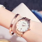 Fashion Luxury GUOU Watch Women Watch Reloj Mujer Stainless Steel Quality Diamond Ladies Quartz Watch Women Rhinestone Watches