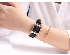 Fashion Top Guou Brand Quartz Leather Band Watch Women's Watch Square Simple Wwater Calendar Quartz Water Resistant Wristwatches