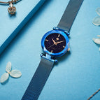 Fashion WWOOR Luxury Stainless Steel Watches Women Quartz Bracelet Watch Ladies Dress Watches Blue Clock relogios Montre Femme