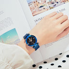 Fashion WWOOR Luxury Stainless Steel Watches Women Quartz Bracelet Watch Ladies Dress Watches Blue Clock relogios Montre Femme