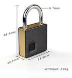 Fipilock Smart Lock Keyless Fingerprint Lock IP65 Waterproof Anti-Theft Security Padlock Door Luggage Case Lock with Key & Cable