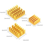 For Raspberry Pi 4 Model B Heat Sink 3pcs Raspberry Pi Aluminum Heatsink Radiator Cooling Kit Cooler For Raspberry Pi
