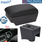For Volkswagen POLO Armrest new For VW POLO Mk5 6R Vento Car Armrest box Interior Parts Storage Box Car Accessories 2012-2018USB