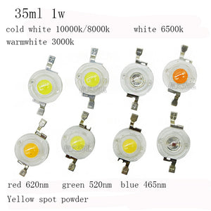Free shipping 100PCS 1W 3w High power LED Lamps white /warm white/red/blue/green/yellow  30mil 45mil Chips high light lights