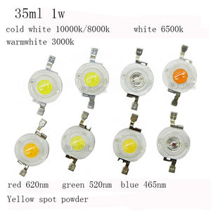 Free shipping 100PCS 1W 3w High power LED Lamps white /warm white/red/blue/green/yellow  30mil 45mil Chips high light lights
