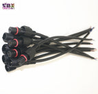 Free shipping 5/10/20/50 pairs Male to Female 2pin 3pin 4pin 5pin led Connector Waterproof IP68 BLACK Cable for LED Strips Light