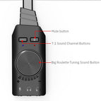 GS3 Virtual 7.1 Channel USB Sound Card Converter Adapter External Volume Adjustable For Windows/Mac/Linux Game Headphone