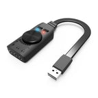 GS3 Virtual 7.1 Channel USB Sound Card Converter Adapter External Volume Adjustable For Windows/Mac/Linux Game Headphone