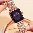 GUOU Brand Fashion Ladies Watch Women's Watches Luxury Rose Gold Watch Women Watches Clock relogio feminino zegarek damski