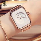 GUOU Brand Fashion Ladies Watch Women's Watches Luxury Rose Gold Watch Women Watches Clock relogio feminino zegarek damski