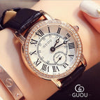 GUOU Brand Roman Numerals Women's Watches Luxury Diamond Watch Women Watches Auto Date Clock saat relogio feminino reloj mujer