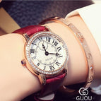 GUOU Brand Roman Numerals Women's Watches Luxury Diamond Watch Women Watches Auto Date Clock saat relogio feminino reloj mujer