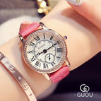 GUOU Brand Roman Numerals Women's Watches Luxury Diamond Watch Women Watches Auto Date Clock saat relogio feminino reloj mujer