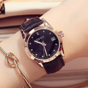 GUOU Fashion Women's Watches Top Brand Ladies Bracelet Watches For Women Calendar Luxury Diamond Clock relogio feminino saat