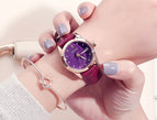 GUOU Luxury Brand Day Date Genuine Leather Strap Woman Casual Quartz Clocks Lady Sports Watches Simple Wristwatch Relogio Female