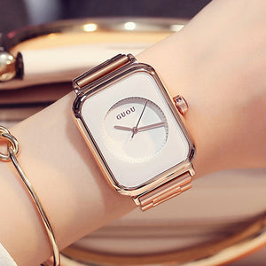 GUOU Relogio Feminino 2019 Luxury Watch Women's Watches Fashion Rose Gold Ladies Watch Clock Women saat reloj mujer
