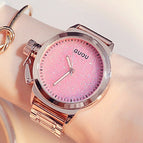 GUOU 8181 Rose Gold Ladies Watch Fashion Women's Watches Stainless Steel Wrist Watches For Women