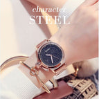 GUOU 8181 Rose Gold Ladies Watch Fashion Women's Watches Stainless Steel Wrist Watches For Women
