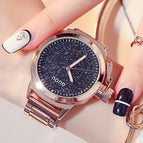 GUOU 8181 Rose Gold Ladies Watch Fashion Women's Watches Stainless Steel Wrist Watches For Women